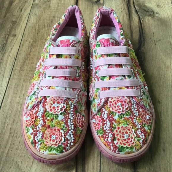 Lelli Kelly Kids Other - Lelli Kelly Puntini Beaded Shoes Trainers Slip Ons